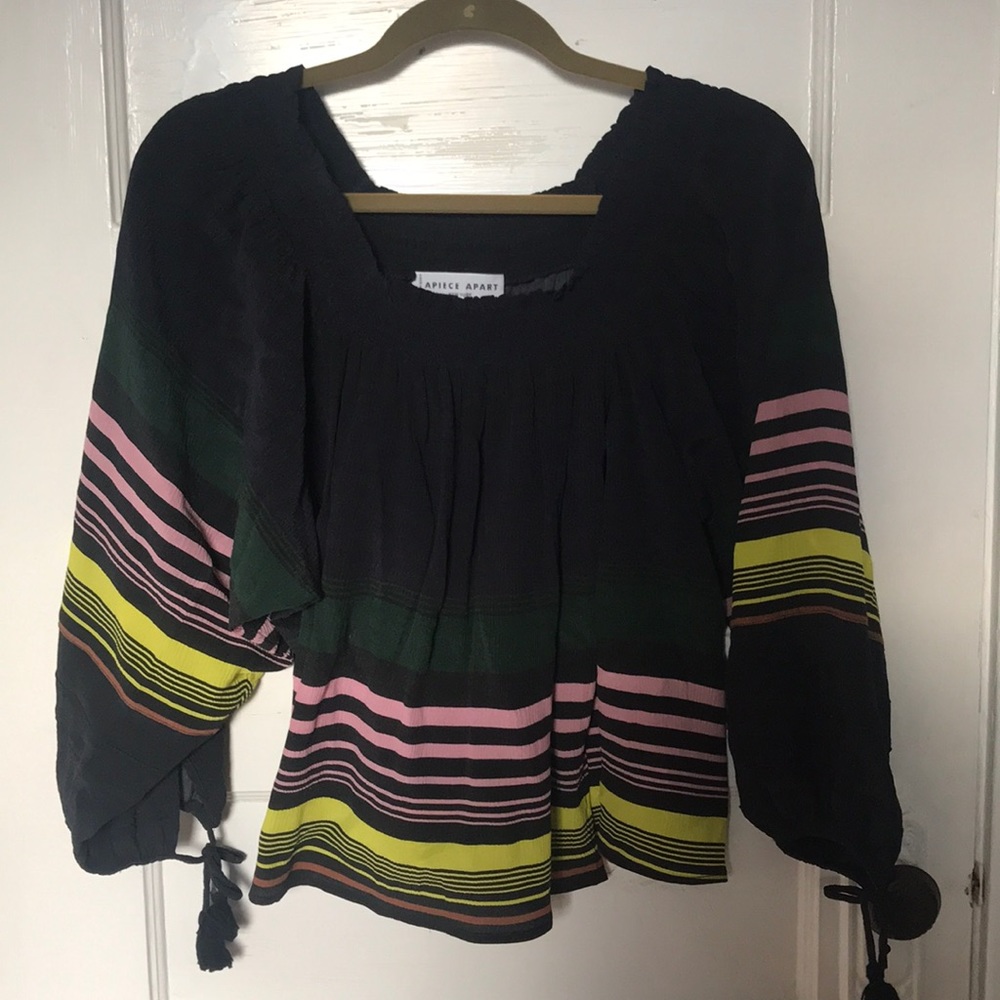 Apiece Apart Sayulita Silk Off the Shoulder Blouse